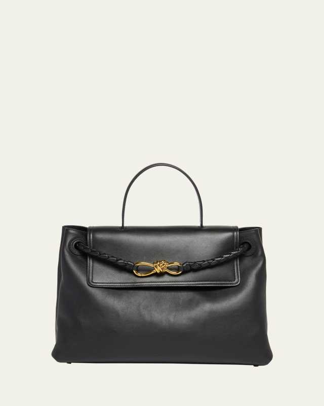 Andiamo Medium Leather Top-Handle Bag